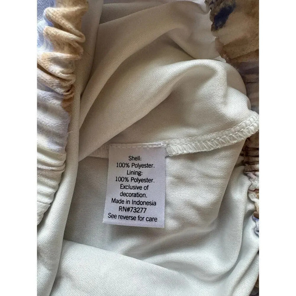 Nine West Floral Blouse Pastel Size Medium Summer Lightweight - Picture 4 of 8